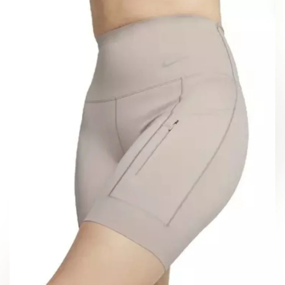 Nike Universa Women's High-Waisted 8" Biker Shorts with Pockets DQ5994-272 Sz M - Picture 1 of 10